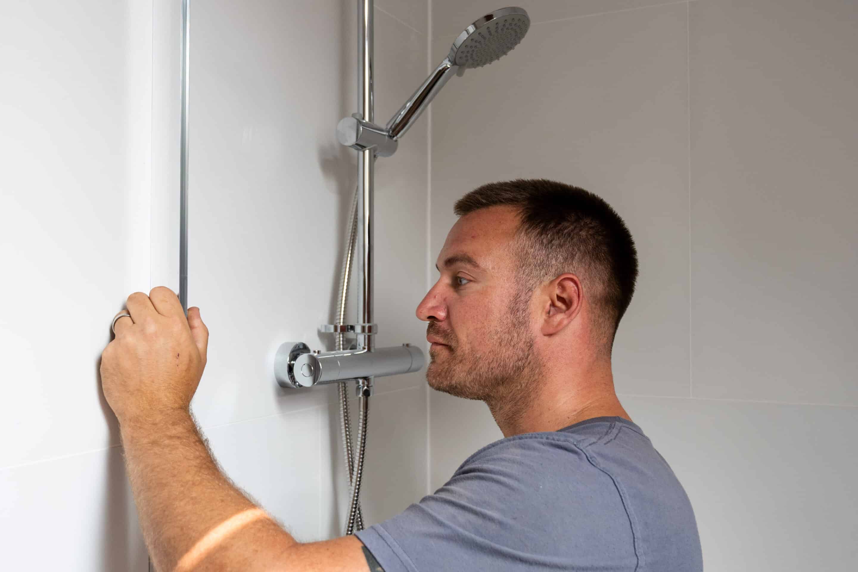 A shower install at a Worcestershire property
